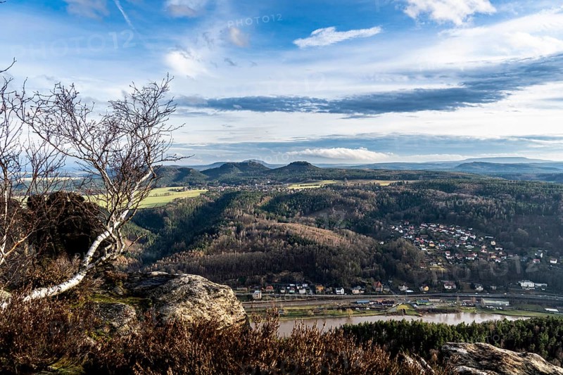 View from the Lilienstein, a table mountain in the Elbe Sandstone Mountains 3