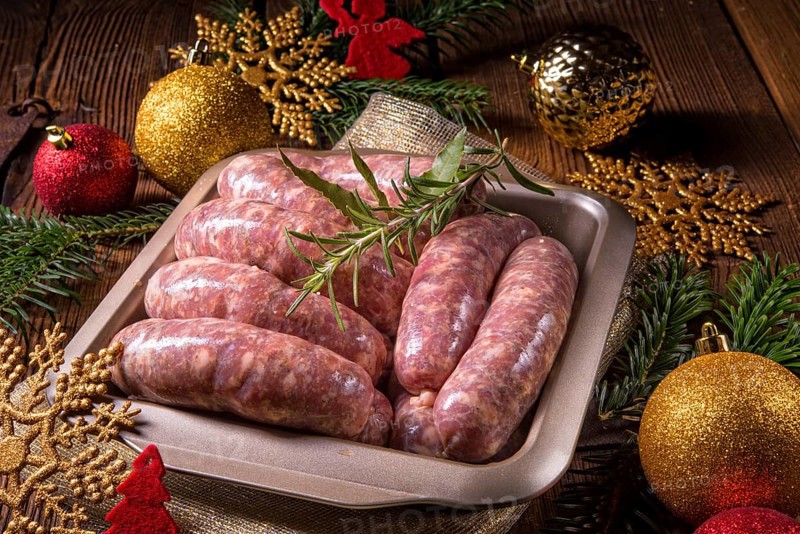 Fresh homemade sausage