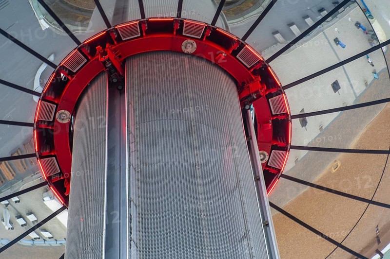 Brighton United Kingdom 19 July 2019 -: Looking upwards at reflections on British Airways i360