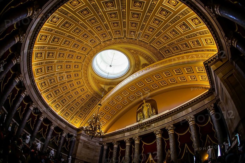 United States Capitol ceiling painting of the (United States Capitol). Shooting Location: Washington, DC