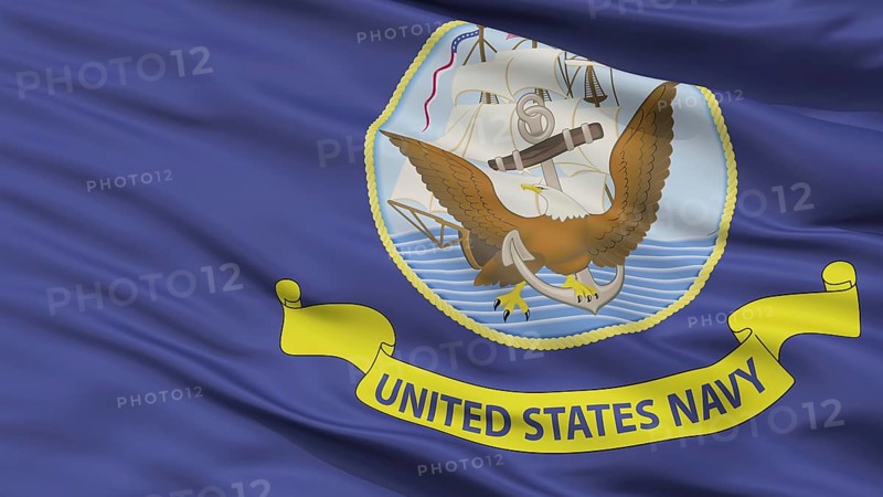 United States Navy Official Specifications Flag, Closeup View