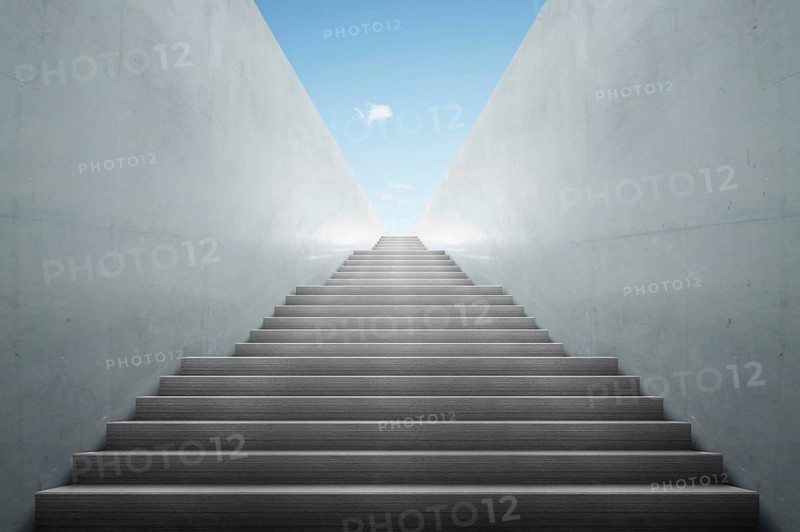 Treppen von der U-Bahn nach oben