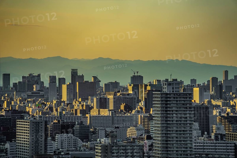 Tokyo townscaned at dusk. Shooting Location: Katsushika-ku, Tokyo
