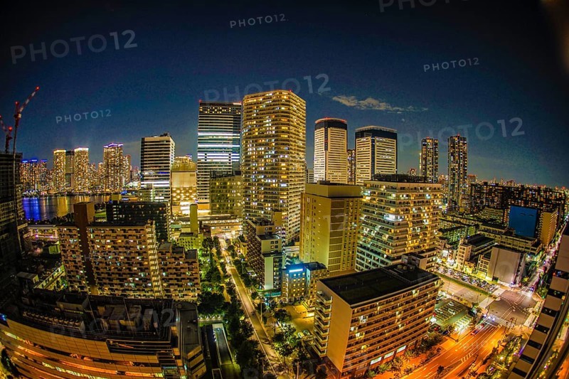 High-rise apartment group of Toyosu (Koto-ku, Tokyo). Shooting Location: Tokyo metropolitan area