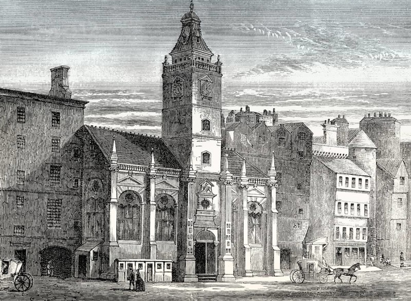 The Old Tron Church before fire in the early nineteenth century, Edinburgh, Scotland, 18th century