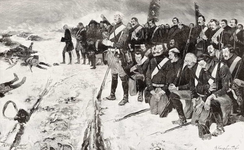 Frederick II praying after the battle of Leuthen, Seven Years' War
