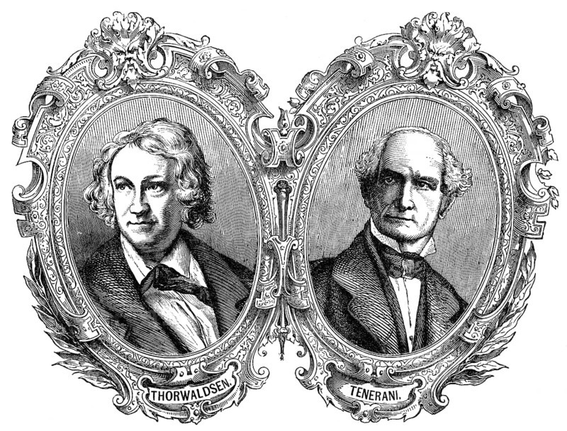 Bertel Thorvaldsen, Danish sculptor, Pietro Tenerani, Italian sculptor