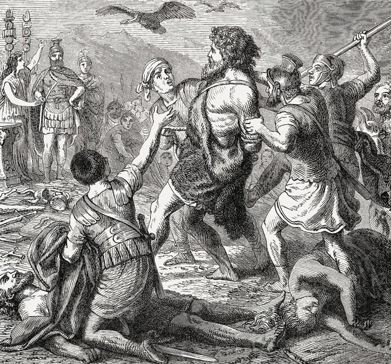 Teutobod, a King of the Teutons, captured at the Battle of Aquae Sextiae in 102 BC