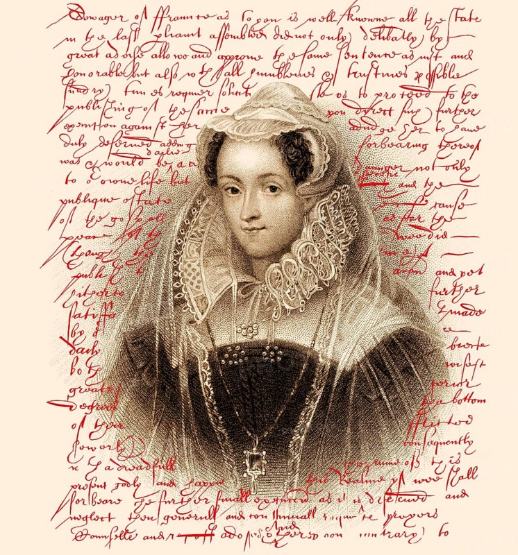 Faksimile des Hinrichtungsbefehls für Maria Stuart, Königin der Schotten, verfasst von Elisabeth I. (1533-1603), Königin von England, am 1. Februar 1587