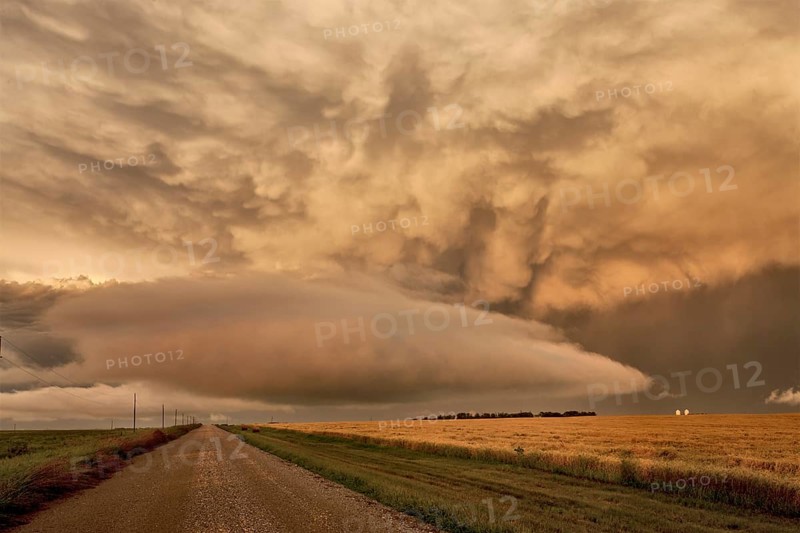 Storm Clouds Prairie Sky Canada Ominous danger