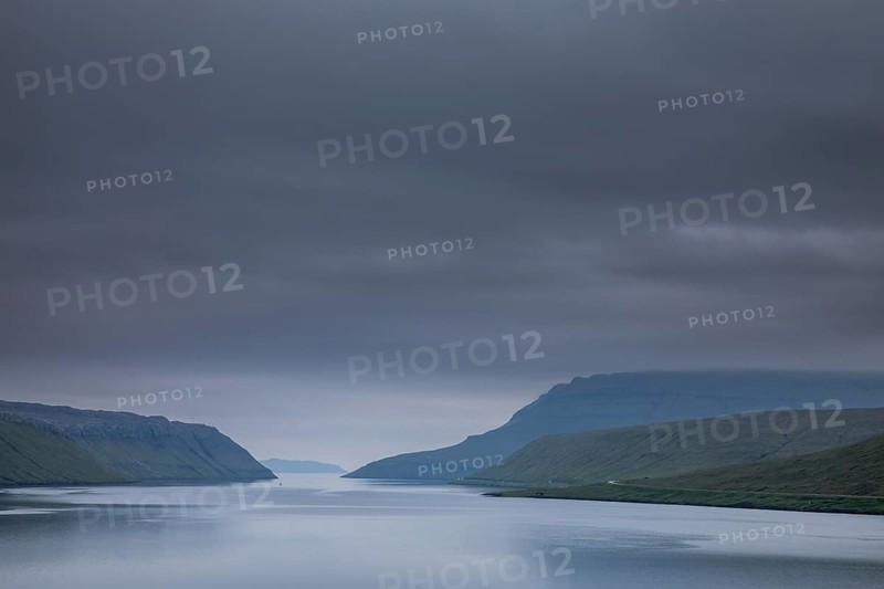 The wild landscape of the Faroe Islands in the North Atlantic