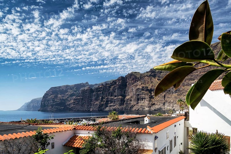 Los gigantes cliffs famous landmark and village in south tenerife island spain