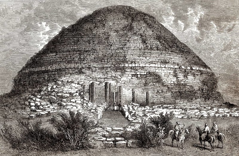 Madghacen oder Medracen, ein königlicher Mausoleum-Tempel der numidischen Berberkönige, in der Nähe der Stadt Batna in Aurasius Mons in Numidien, Algerien
