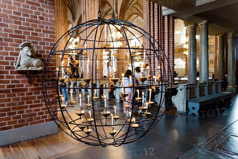 Stockholm, Sweden, August 8, 2019: Interior view of the church of Storkyrkan, the oldest church in Gamla stan
