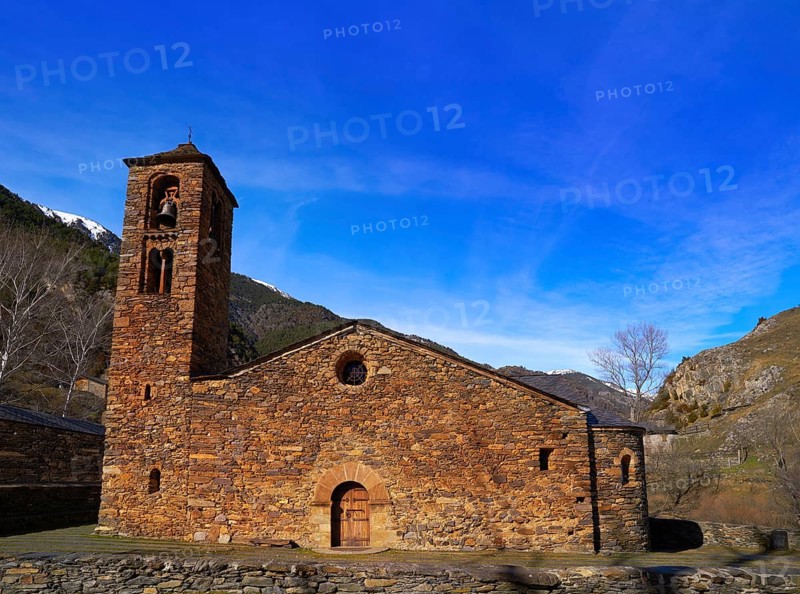 La Cortinada church in Ordino of Andorra Pyrenees