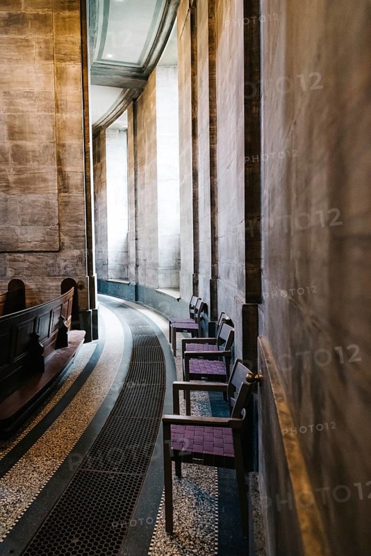 Copenhagen, Denmark, August 10, 2016. Interior view of Frederik Church popularly known as The Marble Church for its rococo architecture, is an Evangelical Lutheran church in Copenhagen, Denmark