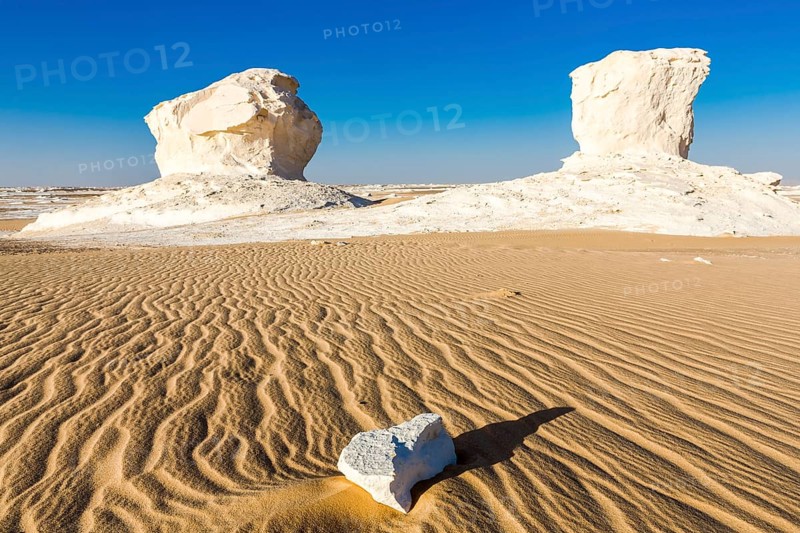 The White Desert at Farafra in the Sahara of Egypt. Africa