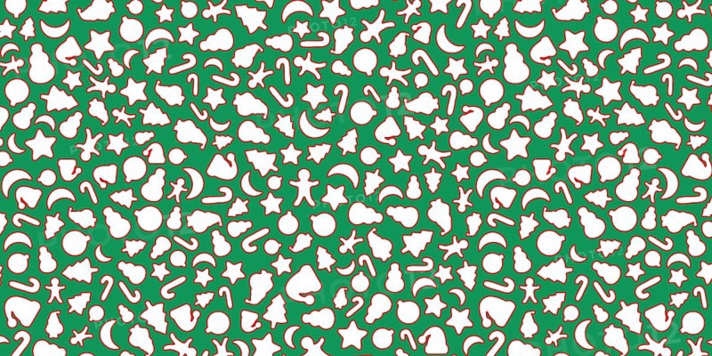 Green and White Christmas background, Christmas icons elements banner