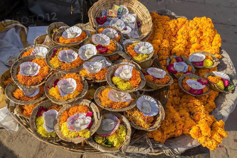 Paper diyas, varanasi, uttar pradesh, india, asia