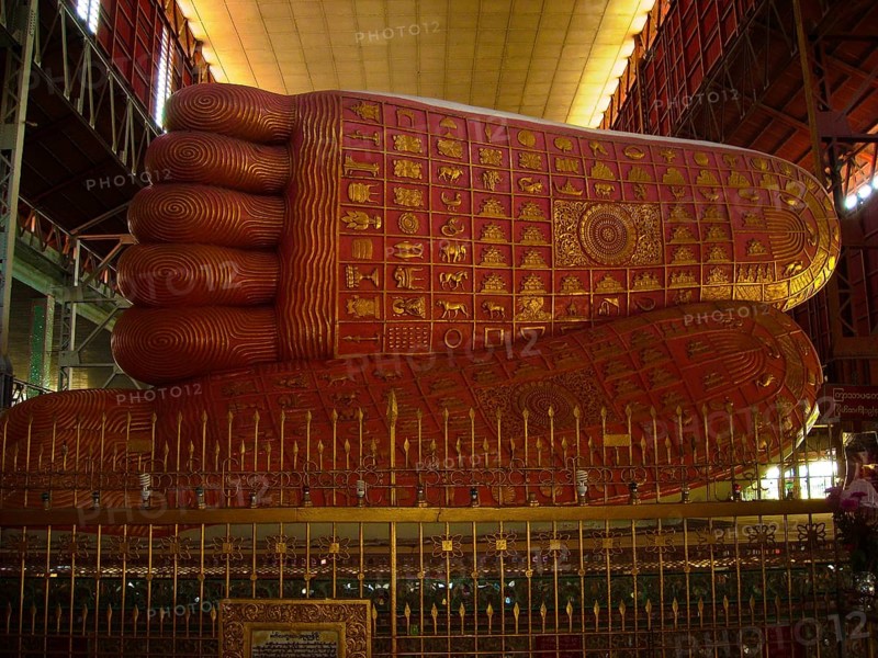 Big feet in a temple in burma