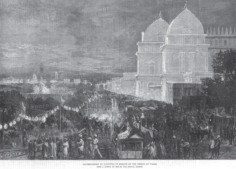 Illuminations at Calcutta in Honour of the Prince of Wales, West Bengal, India