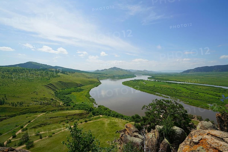 Summer hike in the most beautiful natural places of Buryatia, stop by the river