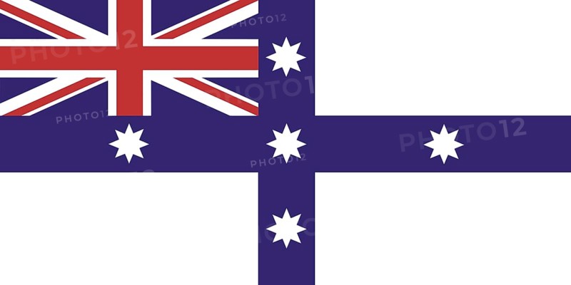 The best Australian flag. Illustration of Happy Australia Flag Day. Australian national symbol. Blue flag of Australia. The almost official federation flag illustration