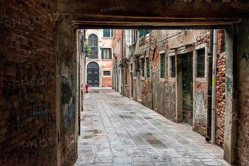 Abandoned Alley in Cannaregio district in Venice, Italy