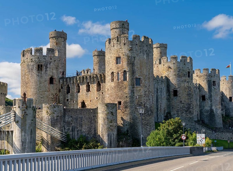 Conwy, United Kingdom, 27 August, 2022: view of the medieval Conwy Castle in North Wales