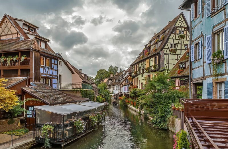 Area little Venice (la Petite Venise) in Colmar, Alsace, France