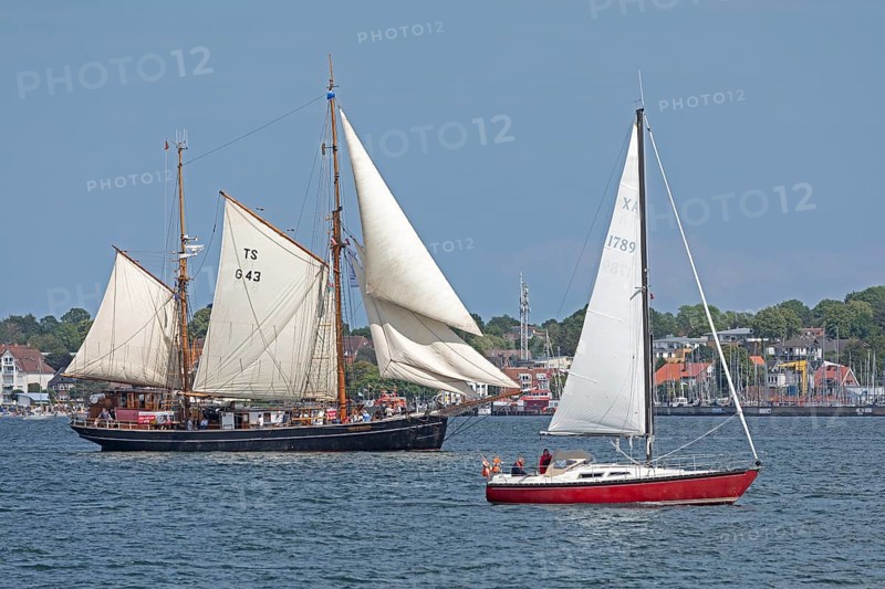 Sailing ship Seute Deern, sailing boat, Laboe, Kieler Woche, Kiel Fjord, Kiel, Schleswig-Holstein, Germany