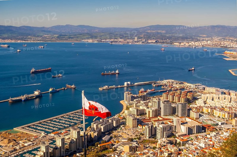 Beautiful Landscape View from Gibraltar in Spain South Coast