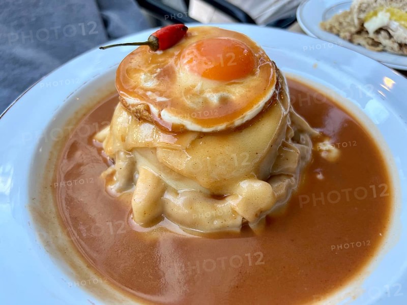 Francesinha, typical food from Porto. Portuguese cuisine