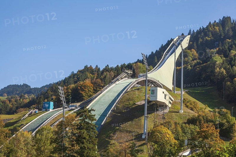 Ski jump, Garmisch-Partenkirchen, Werdenfelser Land, Upper Bavaria, Bavaria, Germany