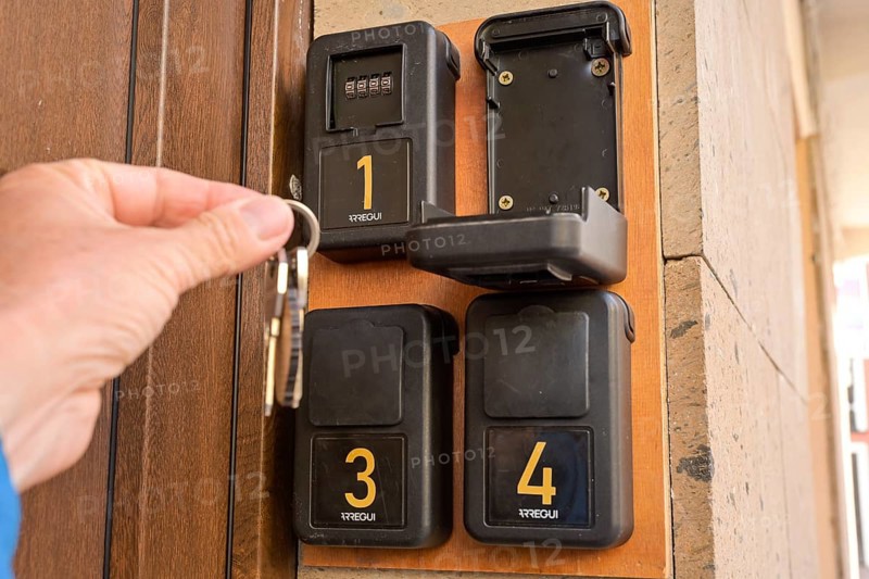 Key safe, lockers for keys for holiday flats, La Gomera, Spain