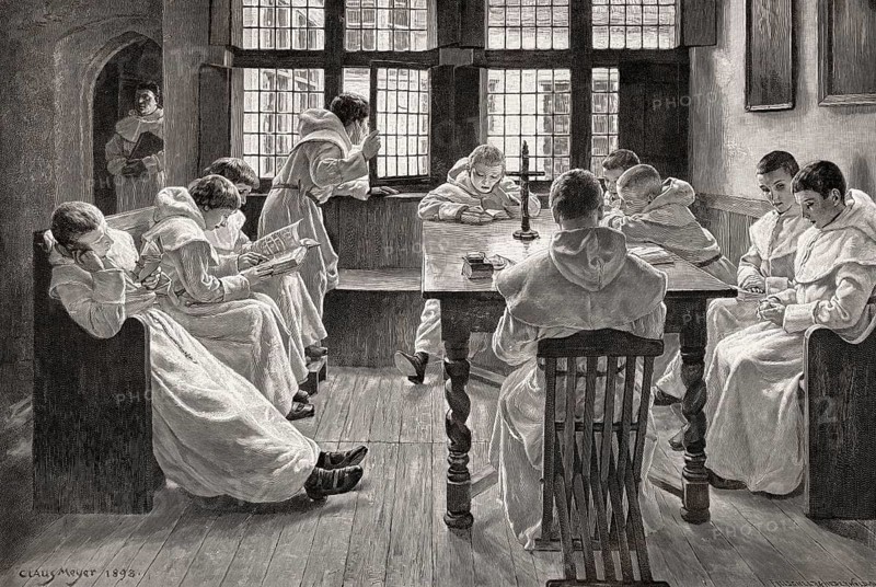 Lessons in the monastery school