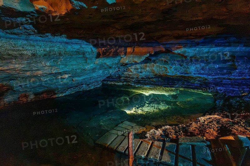 The iconic and popular Engelbrecht Cave system which is a sinkhole underneath Mt Gambier CBD in South Australia, Australia