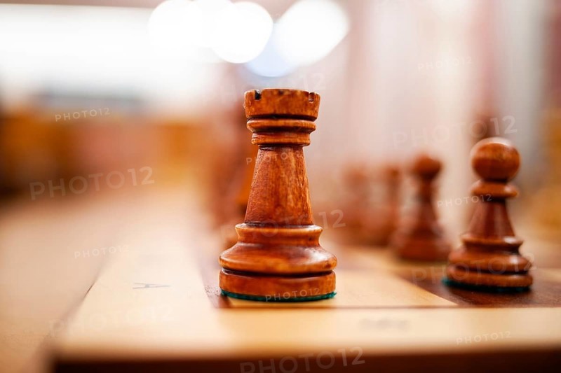 Chess pieces on a chessboard, Leoben, Styria, Austria