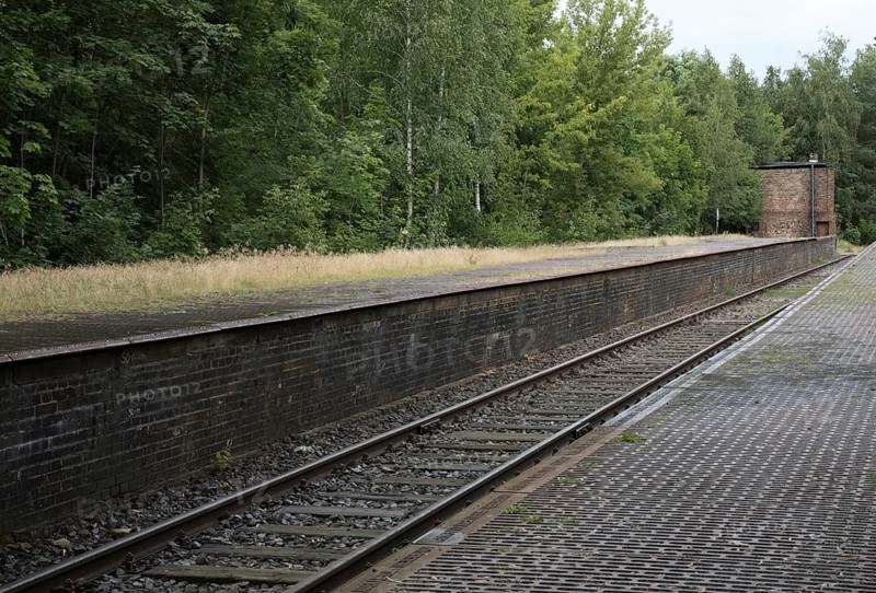 Track 17 at the Gleis 17 memorial site, looking north-east, former Grunewald goods station, Charlottenburg-Wilmersdorf district, Berlin, Germany