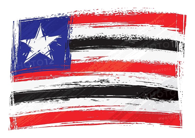 Brazilian state Maranhao flag created in grunge style
