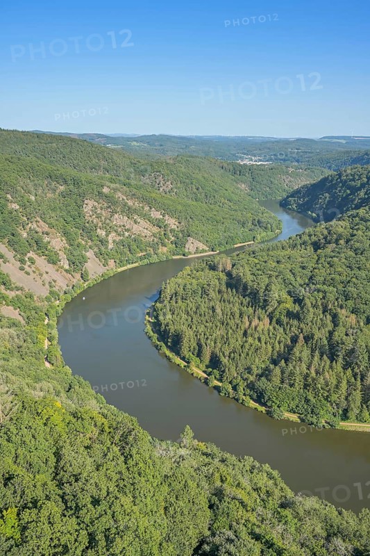River Saar at the Saar Loop near Mettlach, Saarland, Germany