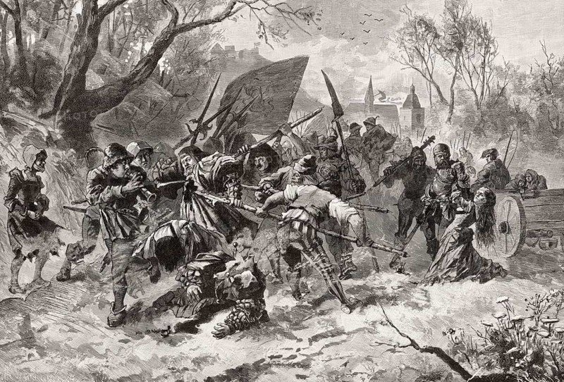 Scene from the German Peasants' War, 1525