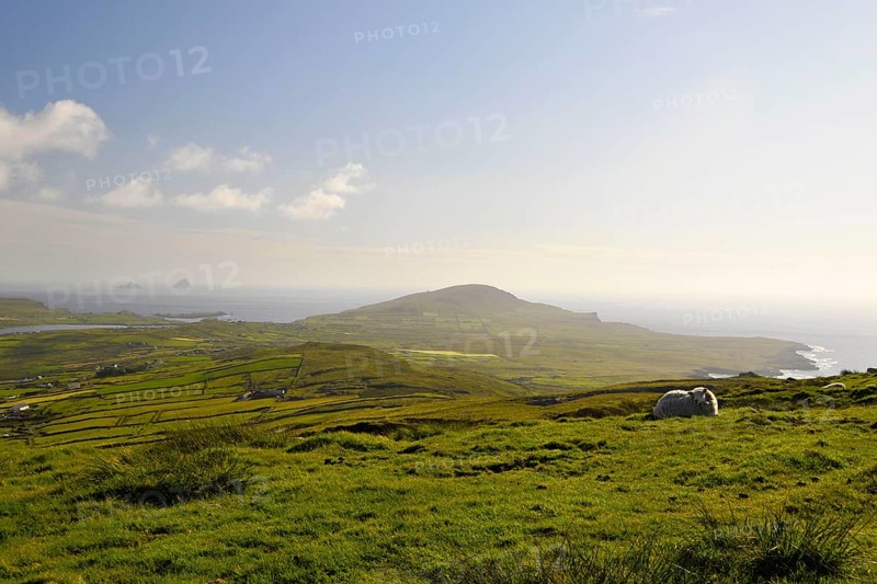 View from Geokaun Mountain, County Kerry, Ireland, Valentia Island