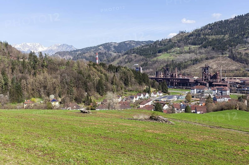 Voestalpine steelworks in the Donawitz district, known for the first application of the Linz-Donawitz process for steel production, Leoben, Styria, Austria