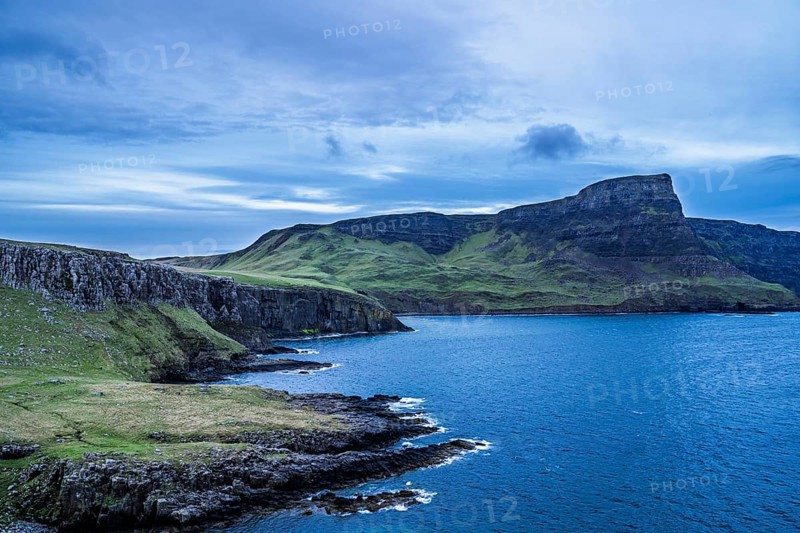 Cliffs over Neist Point Lighthouse, Isle of Skye, Scotland, UK