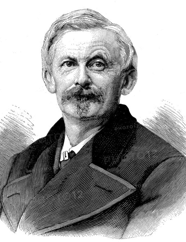 Adolf Friedrich, Count von Schack, 2 August 1815 - 14 April 1894, was a German poet, literary historian and art collector, illustration, published 1890, reproduction, digitally enhanced, Historical