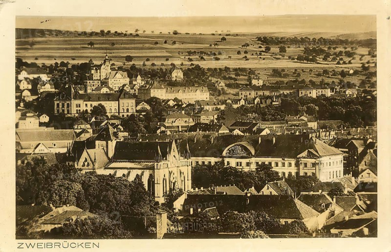 Historical postcard, picture postcard, Zweibrücken, Rhineland-Palatinate, Germany, digitally enhanced reproduction of an original from around 1900, picture postcard