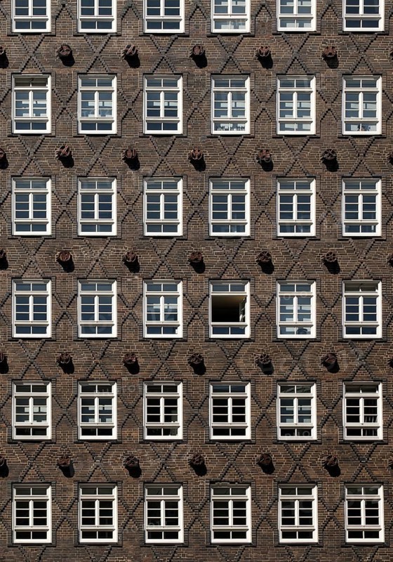 Sprinkenhof, facade, Brick Expressionism, Kontorhausviertel, UNESCO World Heritage Site, Hamburg, Germany