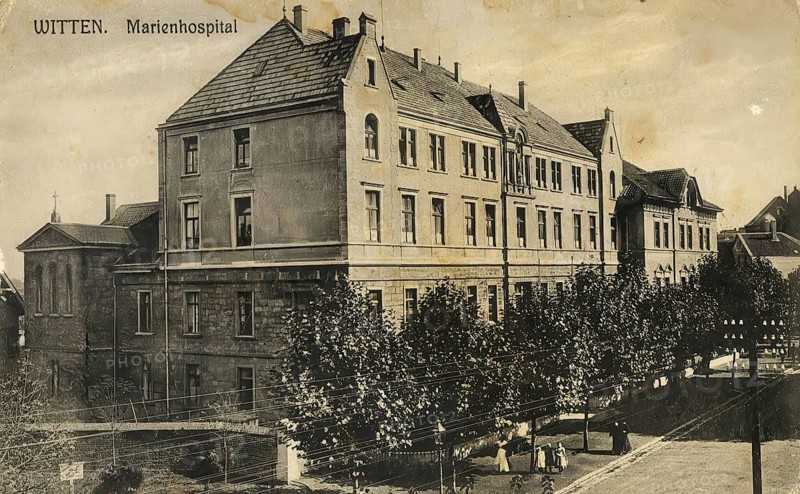Historical postcard, picture postcard, Marienhospital in Witten, North Rhine-Westphalia, Germany, digitally enhanced reproduction of an original from around 1900, picture postcard