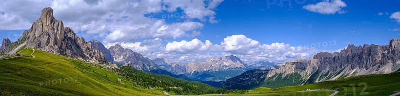 Pass Giau, Ra Gusela mountain, Ampezzo Dolomites, Cadore, Veneto, Italy